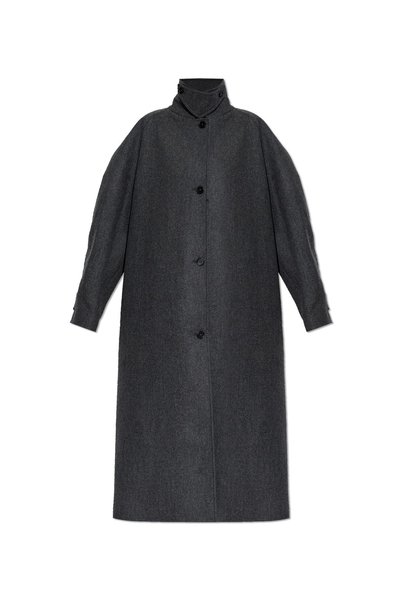 JIL SANDER Long Wool Coat with High Collar | Women's | Vitkac